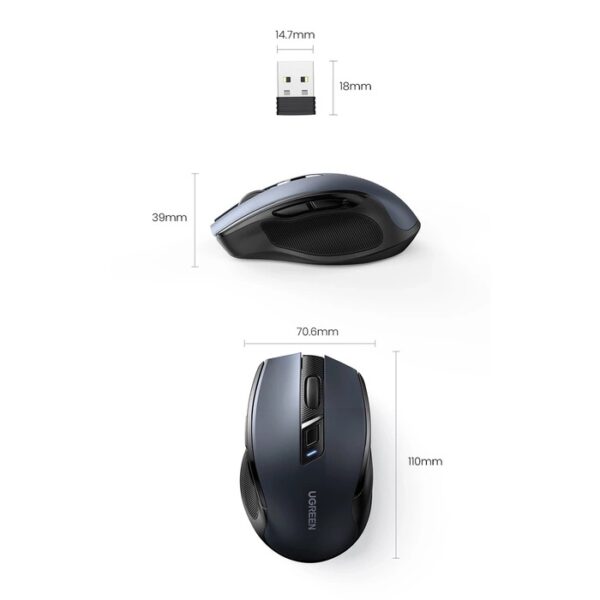 Mouse Inalámbrico Óptico UGREEN MU006 – 4000 DPI
