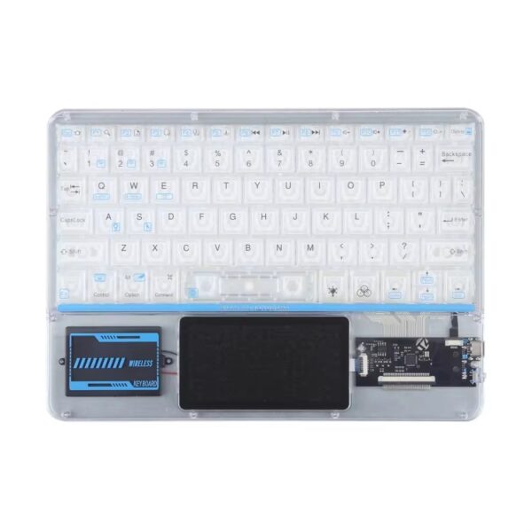 Teclado Inalámbrico Transparente con Touchpad – Recargable