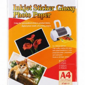 Papel fotográfico adhesivo brillante California tamaño A4