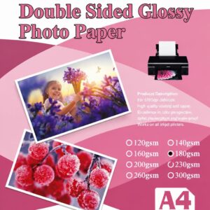 Papel fotográfico brillante de doble cara California tamaño A4