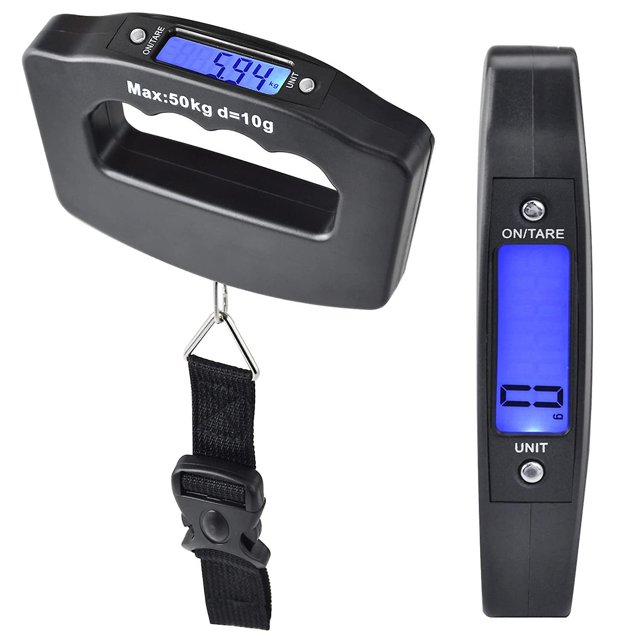 Balanza de equipaje digital portátil-110lb/50kg-negro