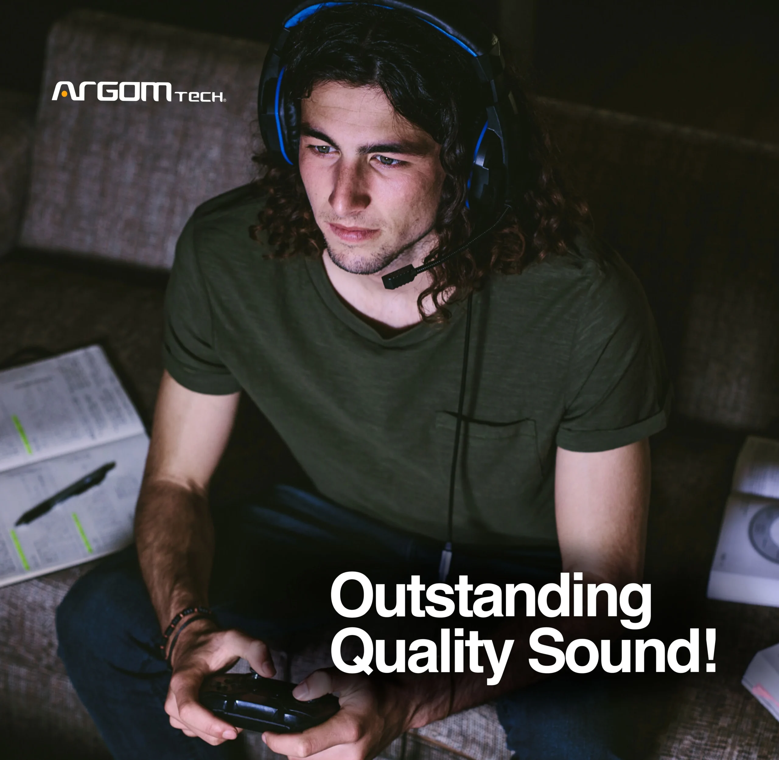 Audifonos gaming con micrófono ARG-HS-2845BK - Imagen 4