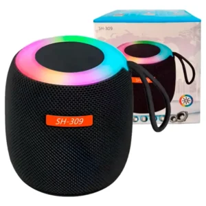 Mini Parlante Portátil Sh-309 Bluetooth Con Luz Led - Negro