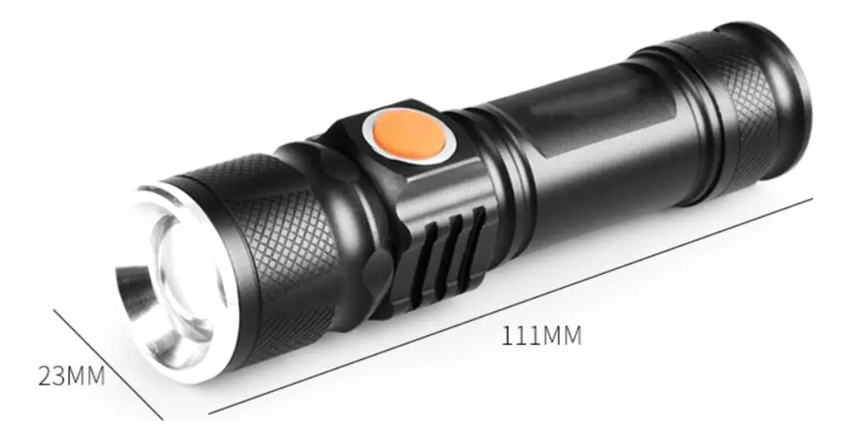 Linterna Led Con Zoom Linterna De Mano 3 Modos - Imagen 3
