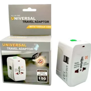 Adaptador de Corriente Universal de Viaje + 2 USB