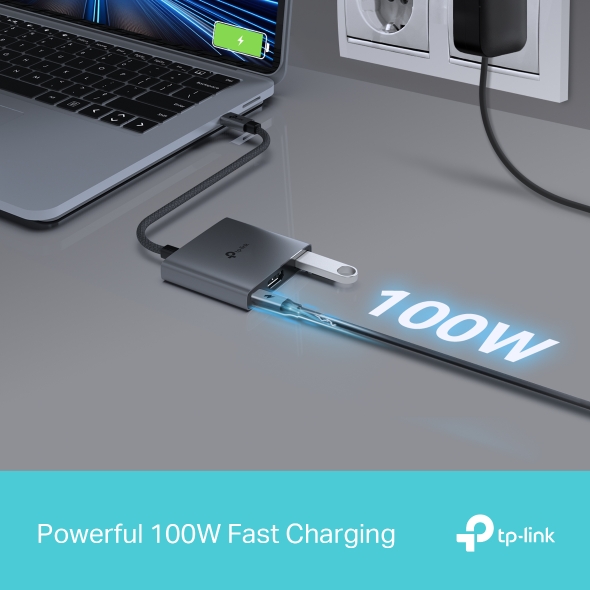 Hub USB-C 3 en 1 con Puerto HDMI 4K@60Hz y Carga Rápida de 100W TP-LINK - Imagen 5