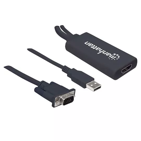 Adaptador de VGA y USB a HDMI MANHATTAN - Imagen 2